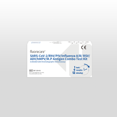 fluorecare SARS-CoV-2/RhV/PIV/Influenza A/B / RSV/ADV/hMPV/M.P Antigen Combo Test Kit (Colloidal Gold Chromatographic Immunoassay) MF-139