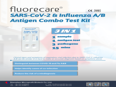 fluorecare® SARS-CoV-2 & Influenza A/B Antigen Combo Test Kit